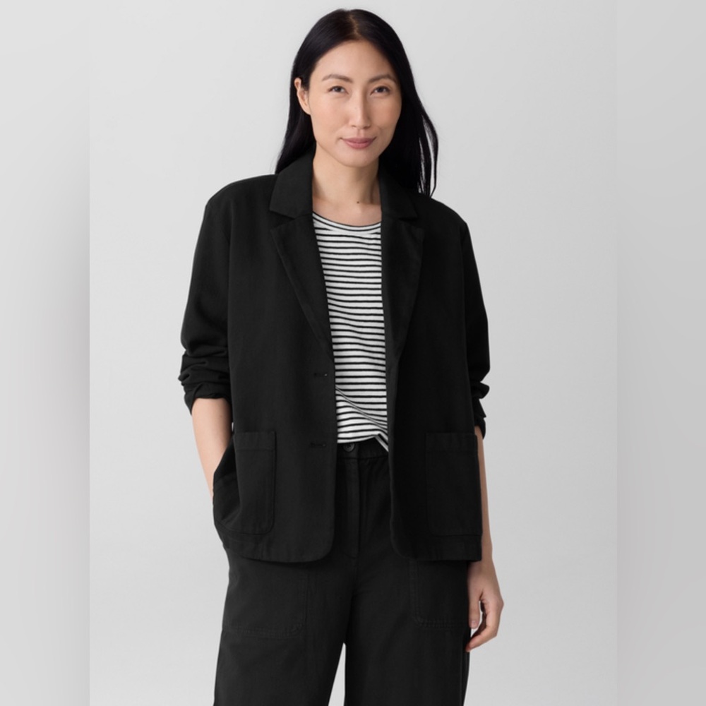 NWT Eileen Fisher Classic Black Jacket. Size XS Petite